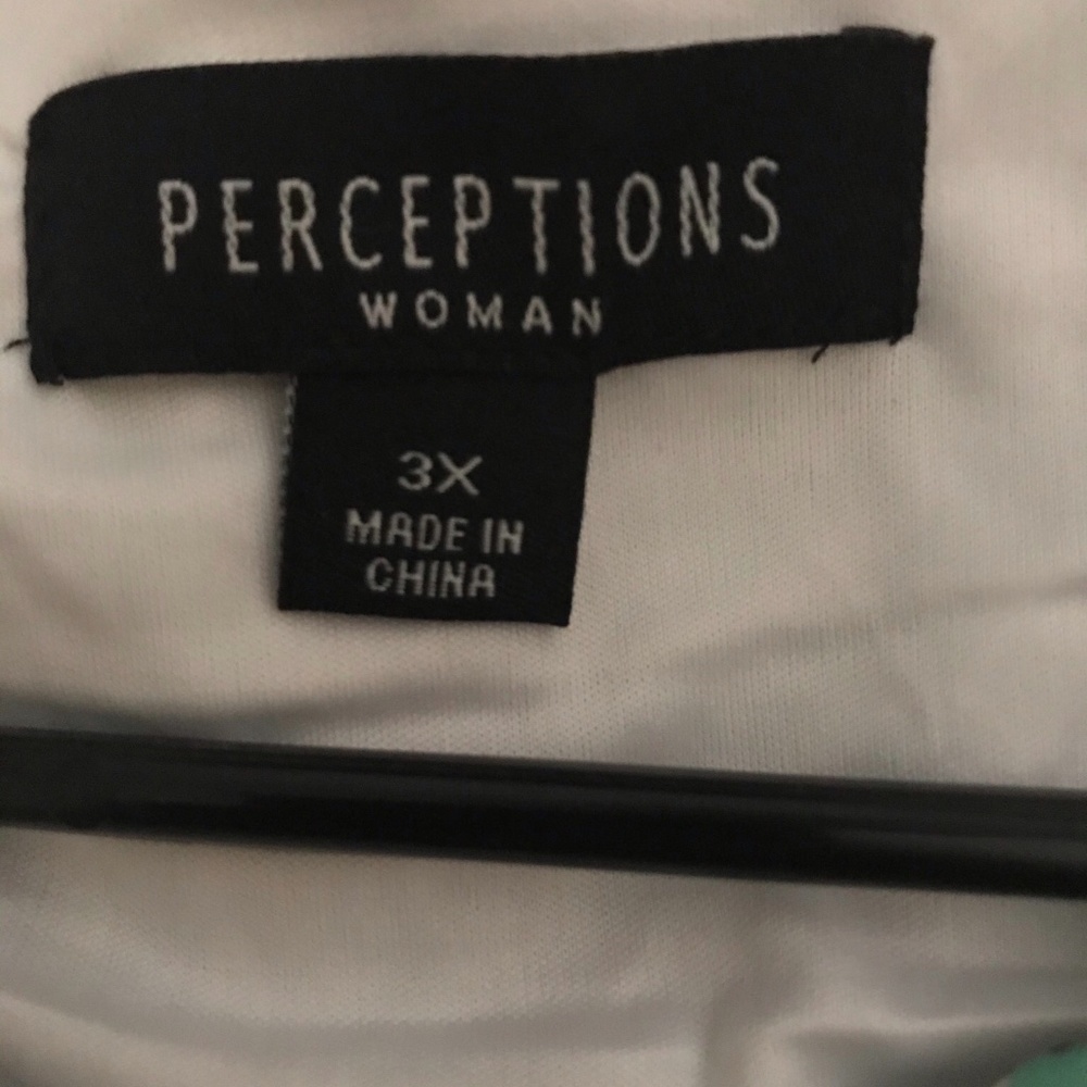 Perceptions Woman New York   black/aqua dress. 3X